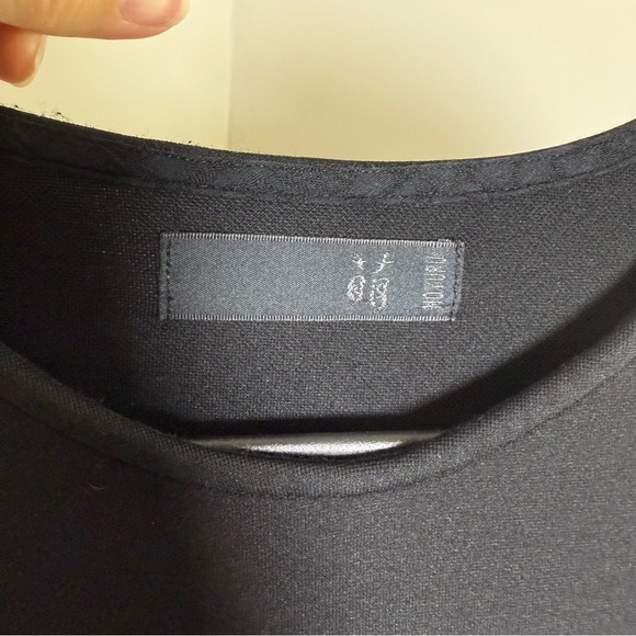 Moyuru Japan Art to Wear Oversized Tiered Black Short Sleeve Midi Dress Small - Picture 3 of 6